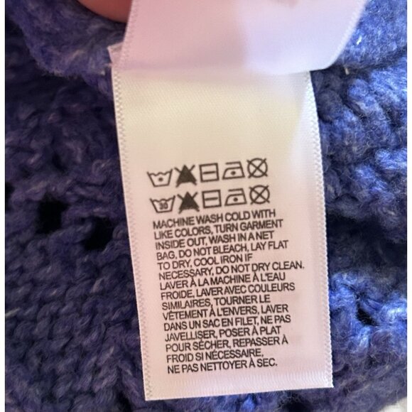 Lucky Brand Women's Fair Isle Cable Knit Crewneck Sweater Size Large - Picture 6 of 8